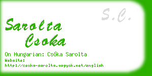 sarolta csoka business card